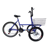 Bicicleta Triciclo Invertido Aro 26 - 21 Marchas - 7 Cores*