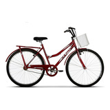 Bicicleta Urbana Ultra Bikes Summer Tropical Aro 26 19 1v Freios V-brakes Cor Vermelho