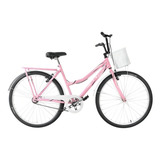 Bicicleta Urbana Ultra Bikes Summer Tropical Aro 26 Cor Rosa-bebê/branco