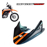 Bico De Pato Spoiler Preto Fosco Bros 160 Honda Fibra
