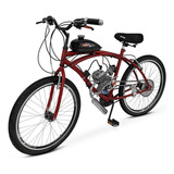 Bike Motorizada Moskito 80cc Kit Completo Desmontado Aro 26 Cor Vermelho