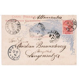 Bilhete Postal 30 -são Paulo P/alemanha 1897 Bp088