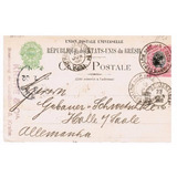 Bilhete Postal 57c P. Alegre P/ Alemanha 1902 Bp086
