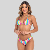 Biquini Ripple Curtininha Empina Bumbum Lateral Fechada