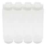 Bisnagas De Temperos Saladas Invertida 600ml Com 4 Unidades 