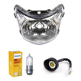 Bloco Farol Biz 100 2013 2014 2015 + Lâmp Philips + Soquete