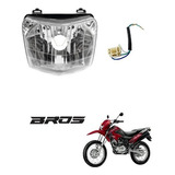 Bloco Optico Farol Moto Bros 150 09 Á 12 C/ Soquete H4