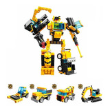 Blocos De Montar Carro Construção Super Robô Coleção 4 Em 1