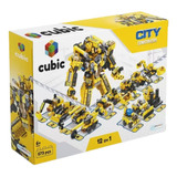 Blocos De Montar Cubic City Modelo Construção 12 Em 1 Com 57