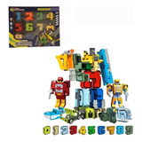Blocos P/ Transformar Robôs Carrinho Matemática Figuras 0-9 