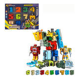  Blocos Para Montar Robôs Figuras Ação Aprend. Mátematica