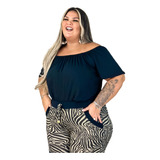 Blusa Cigana Bege Plus Size