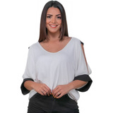 Blusa Feminina Bata Vazada Camisa Blusinha Roupas Barata 