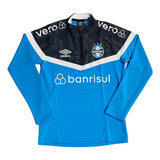 Blusão Moletom Umbro Grêmio Treino 2023 Azul Profissionais