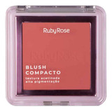 Blush Compacto Ruby Rose Textura Acetinada Alta Pigmentação Cor Bl40