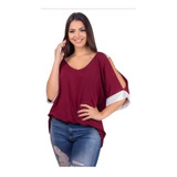 Blusinha Bata Vazada Feminina Camisa Blusa Roupas Barata 