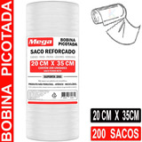 Bobina Picotada 20x35 C/ 200 Saco Plastico Reforçado