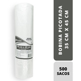 Bobina Saco Plastico Picotada 35x45 Rolo C/500 Sacos