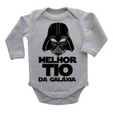 Body Bebê Baby Roupa Nenê Darth Vader Melhor Tio Titio Dindo