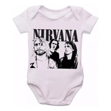 Body Bebê Baby Roupa Nenê Nirvana Banda Kurt Cobain Rock