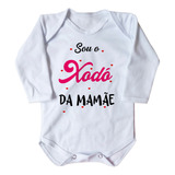 Body Bebe Com Frase De Mãe Longa Roupa Bory Com Frase Bory
