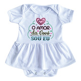 Body Bebe Menina Frase Sou O Amor Da Vovó