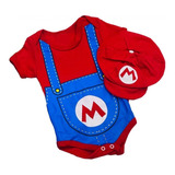 Body Bori Bodie Bebê Mario Super Mario + Boina Mesversário