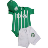 Body De Bebê + Boina+short Times Temático Roupa Bebe