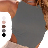 Body Feminino Cavado Lateral Regata Com Bojo Gringo Cavada 