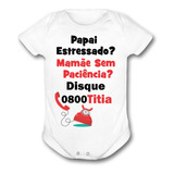 Body Infantil Bebê Frases Titia Personalizado Bodie Baby Top