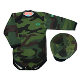 Body Infantil Pequeno Soldado Militar - Roupa Para Bebê