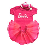 Body + Laço + Saia Mesversário Bebê Temático Fantasia Menina