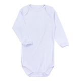Body Longo Infantil Até 24 Meses Algodão Branco