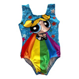 Body Maiô Meninas Super Poderosas Colorido Infantil