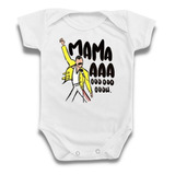 Body Para Bebê Freddie Mercury Queen Rock Música Mama Mimo