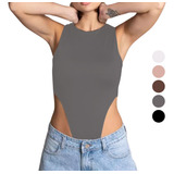 Body Regata Cavado Lateral Com Bojo Feminino Gringo Cavada 