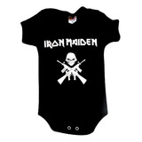 Body Rock Temático Para Bebê Banda Iron Maiden Unissex