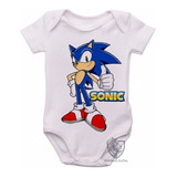 Body Roupa Nenê Bebê Sonic Personagem Video Game Antigo Ar