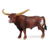 Boi De Raca Chifres Grande Animais Da Fazenda 16 Cm Pvc Raro