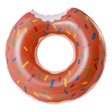 Bóia Inflável Para Piscina Donuts Marrom 80cm - Snel