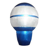 Bola Câmbio Universal Azul E Prata Tuning