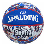 Bola De Basquete Spalding Graffiti - Azul E Branco Cor Azul