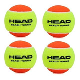 Bola De Beach Tênis Bolinha Beach Tennis Head- 4 Unidades