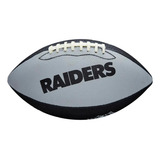 Bola De Futebol Americano Nfl Team Logo Jr Vegas Raiders Cor Preto/cinza