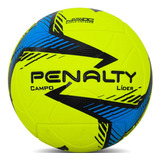 Bola De Futebol De Campo Lider N4 Xxiv Amarela Azul Preta Penalty