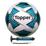 Bola De Futebol De Campo Topper Slick 22 Tech + Bomba De Ar