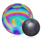 Bola De Futebol Holográfica Luminosa Brilhando No Escuro