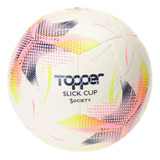 Bola De Futebol Society Slick Cup Topper Cor Amarelo Neon/rosa/azul