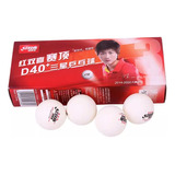 Bola De Plástico Ping Pong Dhs - D40+ 3 Estrelas Cx 10 Unid.