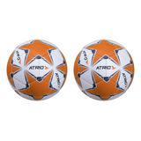 Bola Futebol Campo Society Costurada Tamanho 5 410g Kit 2 Un Cor Laranja